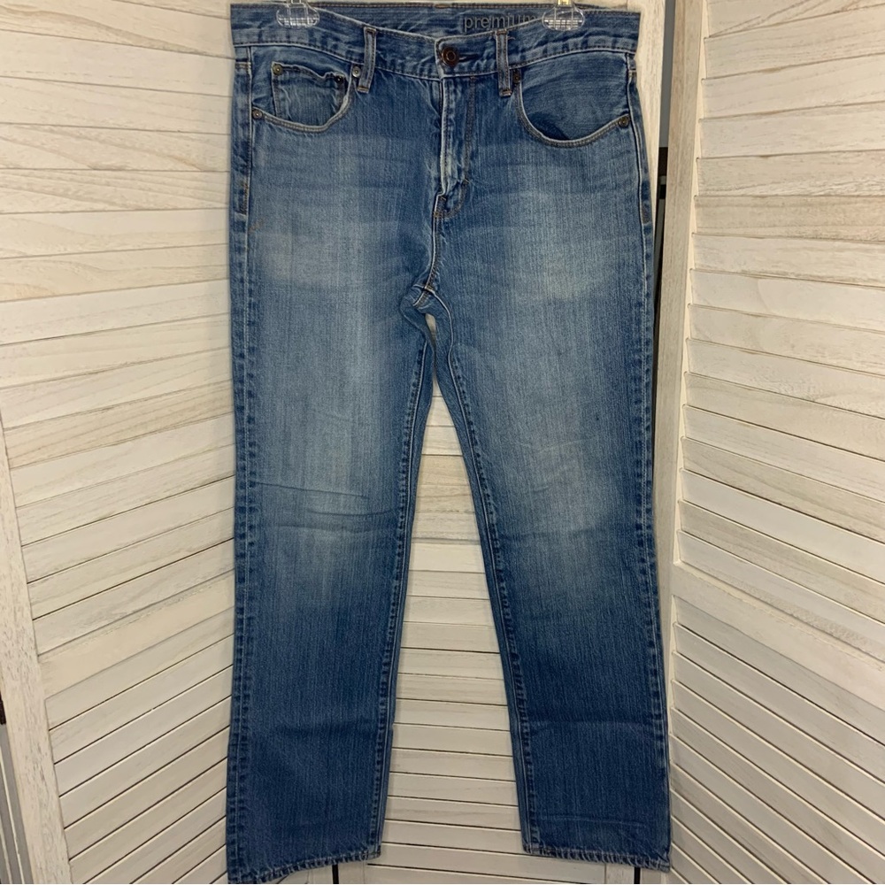 Gap Premium Straight Leg Medium Wash Mid Rise Jeans Sz 30